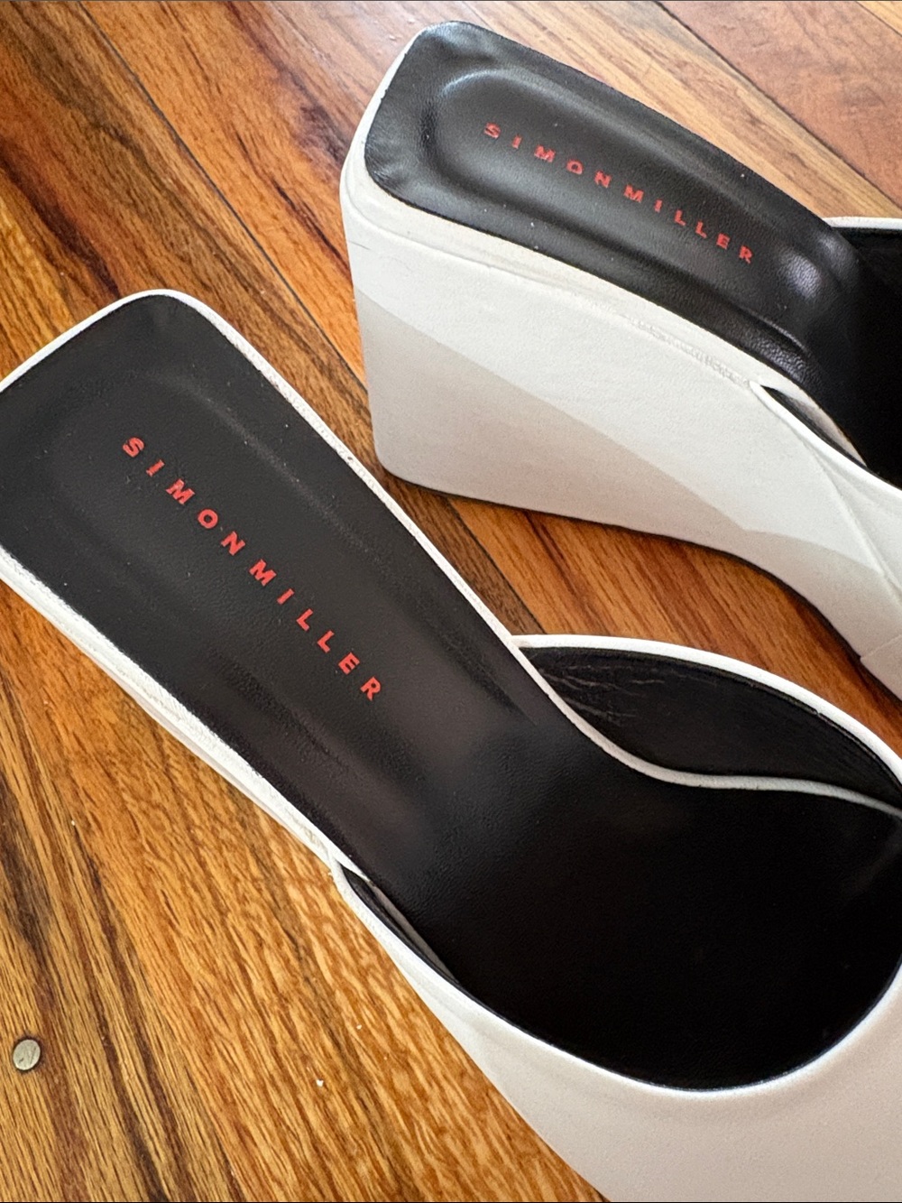 Simon Miller Level Wedge Slides White 36 - Picture 9 of 10